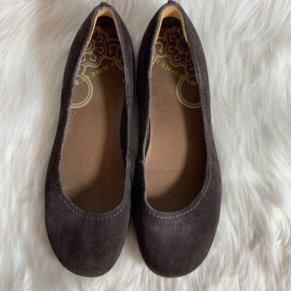 Merrell Avesso Brown Suede Ballet Flats Sz 8 - Picture 2 of 4